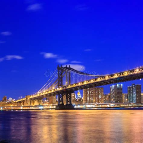 Manhattan Bridge New York Skyline New York Stock Image Image Of Time