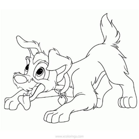 Christmas Lady And The Tramp Coloring Pages