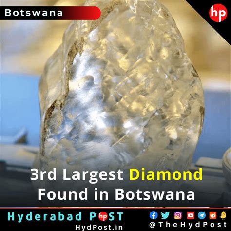 3rd Largest 1098 Carat Diamond Found In Botswana Hyderabad Post