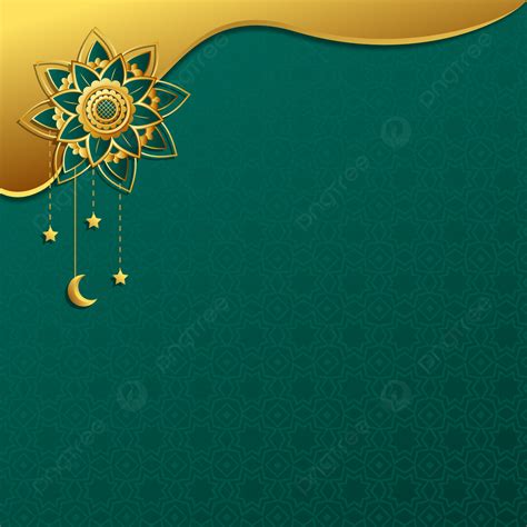 Ramadhan Background Latar Belakang Kosong Idul Fitri Dengan Dekorasi Bulan Bintang Dan Mandala