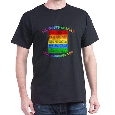 Christian Right Rainbow 3 Blk Tee Dark T Shirt Christian Rights Rainbow