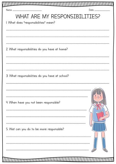 13 Best Images Of Printable Worksheets On Responsibility Kindergarten