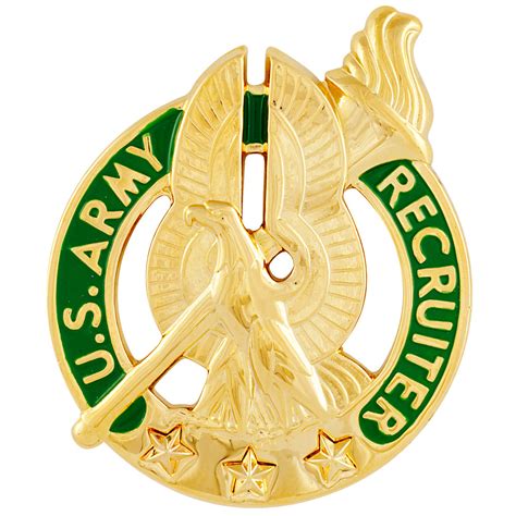 Army Identification Badge Recruiter Gold