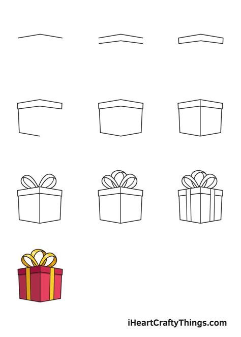 How To Draw A Present Step By Step Guide T Drawing Christmas