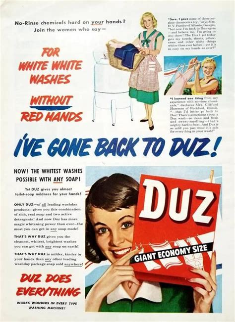 1952 Duz Laundry Detergent Vintage Advertisement Laundry Wall Art