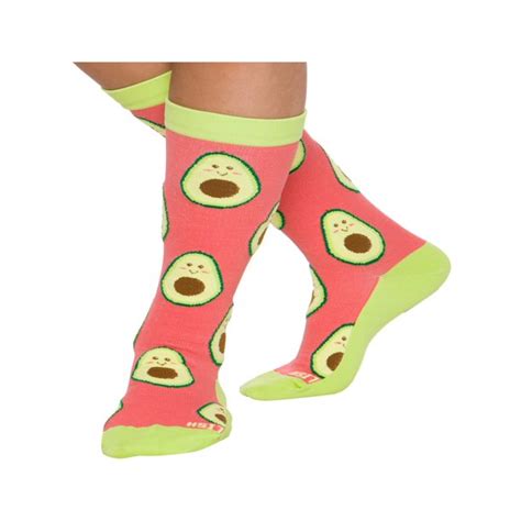 avocado print wide calf compression socks graduated 15 25 mmhg knee high food themed plus size
