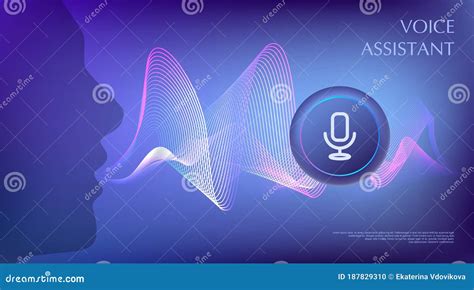Person Using Voice Control Virtual Assistant Concept Artificial Intelligence Support Wave