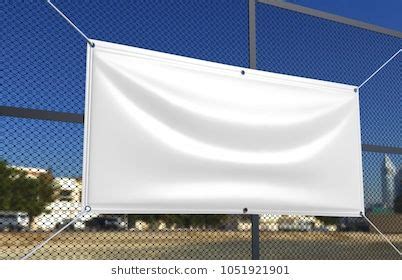 blank white indoor outdoor fabric scrim vinyl banner hanging   fence  print design