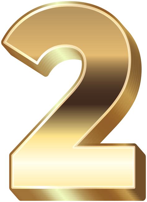Gold Number Two Png Clipart Image Gallery Yopricevill