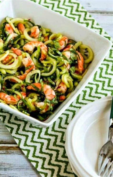 This seafood salad recipe is very simple to make. Shrimp and Cucumber Noodle Salad with Thai Flavors found ...