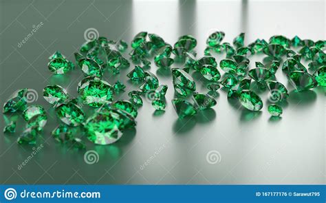 Green Round Diamond Group Stock Illustration Illustration Of