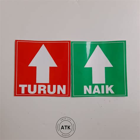 Jual Stiker Tangga Naik Turun Arah Panah Naik Turun Stiker Vinyl