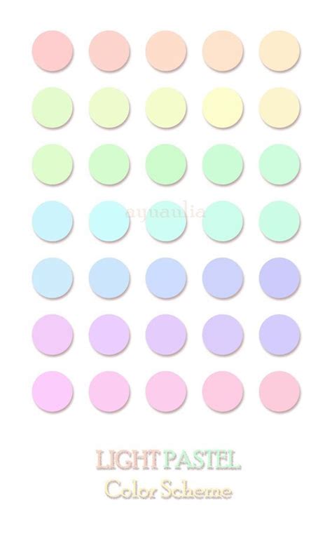 Collection Of Light Pastel Creates Complete Peace Pastel Color