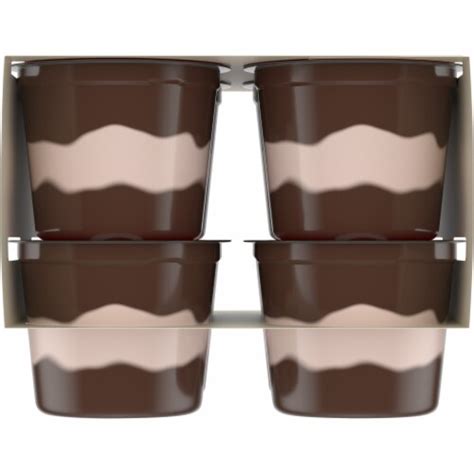 Jell O Original Chocolate Vanilla Swirls Pudding Cups Snack Value Pack