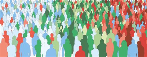 Silhouette Of Colorful People Crowd 1233795 Vector Art At Vecteezy