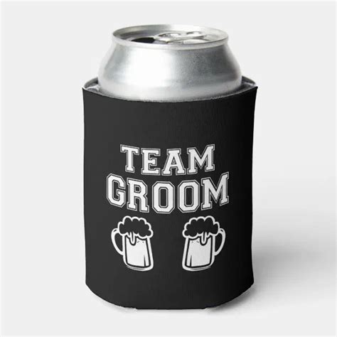 Team Groom Funny Groomsman Funny Bachelor Party Can Cooler Zazzle