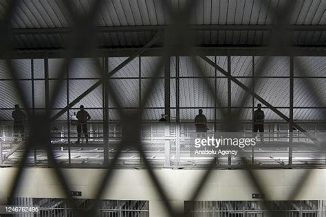Salvadoran Prison Officers Guard Corridors And Cells During The News