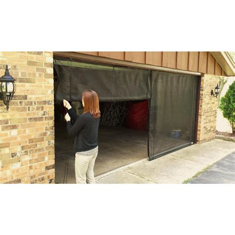 Fresh Air Screens 10 Ft X 7 Ft 3 Zipper Garage Door Screen With Rope