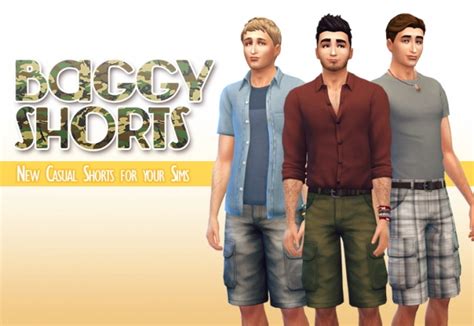 Casual Baggy Shorts At Down In Simsland Sims 4 Updates