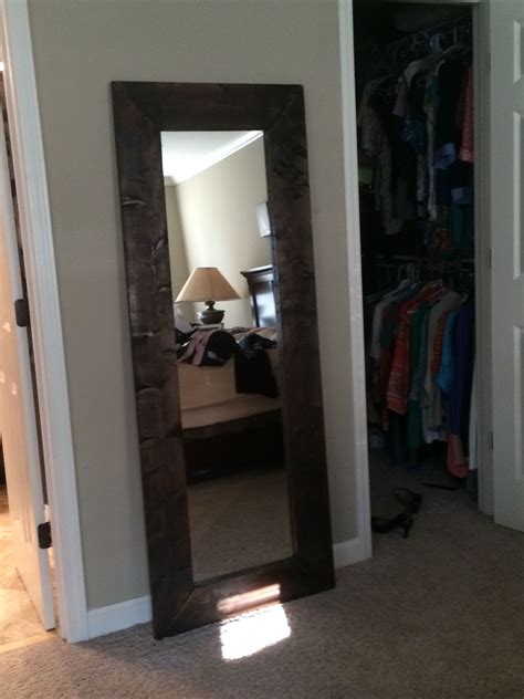 Diy Rustic Mirror 60 In Materials From Home Depot Rustic Mirrors