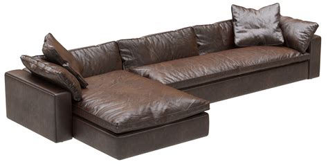 Rh Cloud Leather Sofa Chaise Sectional 3d Model By Zifir3d