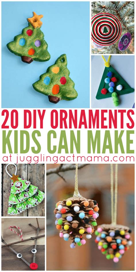 20 Diy Ornaments Kids Can Make Ornaments Diy Kids Christmas Crafts