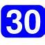 Blue Rounded Rectangle With Number 30 Clip Art Free Vector / 4Vector