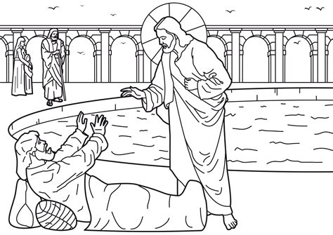 Download Or Print This Amazing Coloring Page Jesus Heals The Man At