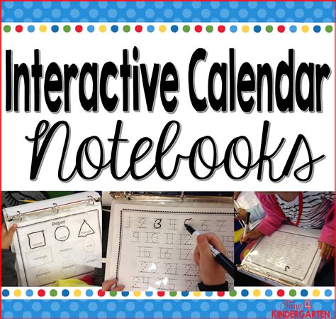 Why You Should Use Interactive Calendar Notebooks Time 4 Kindergarten