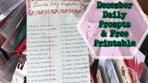 December Daily Prompts And How To Use Them Free Printable Im A Cool