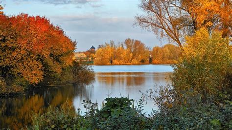 Naturaleza Del Otoño Tranquilo Río Naturaleza Foto Fondo De Pantalla Hd