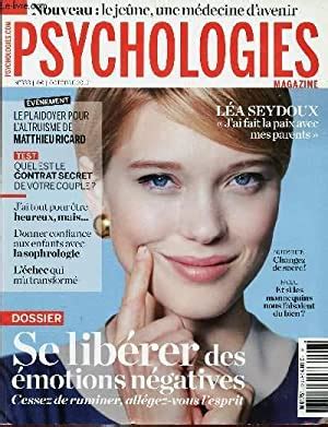 PSYCHOLOGIES MAGAZINE N octobre Léa Seydoux j ai fait la paix avec mes parents