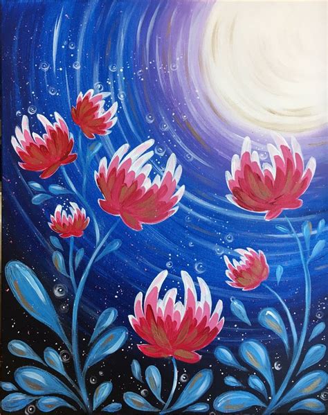 Come Paint Moon Blossom At Pinots Palette What Color Will You Paint