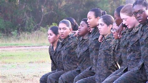 Marine Corps Female Recruits Morning Pt Youtube