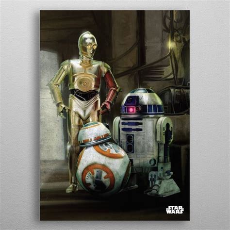 Droids Displate Poster Printed On Metal Created By Star Wars