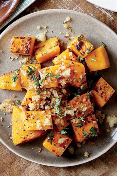 Roasted Butternut Squash And Parmesan Garlic Breadcrumbs Recipe Recipe