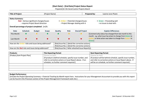 Project Status Report Templates Word Excel Ppt ᐅ Templatelab Vrogue