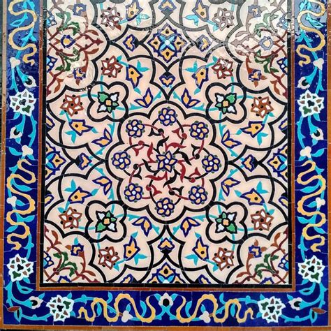 Islamic art gallery on Instagram Persian mosaic tiles Imam Reza shrine Mashhad Iran کاشی معرق