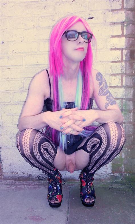 45 In Gallery Tranny Supersatin Emo Goth Rock Chick
