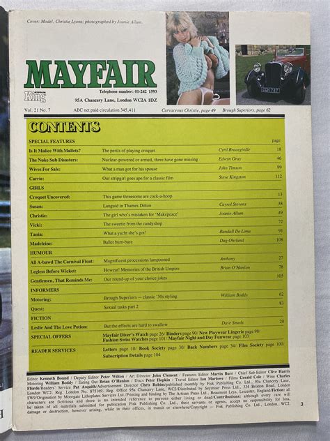 Mayfair S Adult Men S Magazine Vintage Magazines