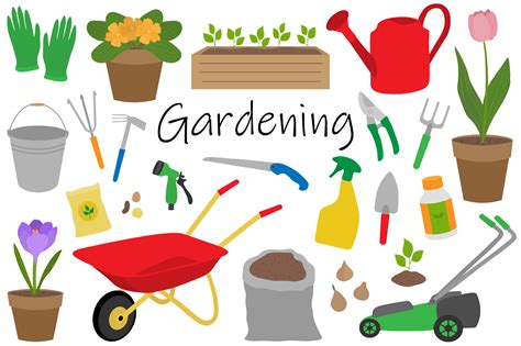 Gardening Vector Set Garden Tools Graphic By Shishkovaiv · Creative