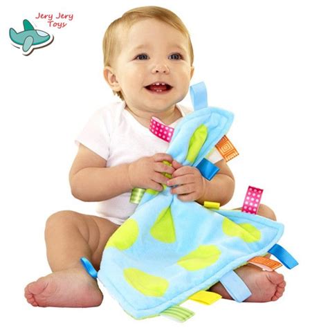 2021 7style 30cm Baby Comforting Taggies Blanket Soft Square Plush Baby