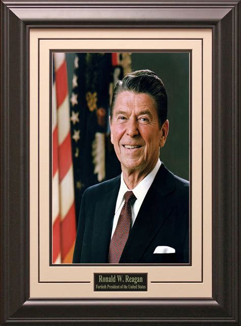 Ronald W Reagan Portrait 11x14 Photo Framed