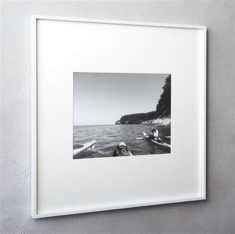 gallery white picture frame with white mat 11 x14 reviews cb2 canada