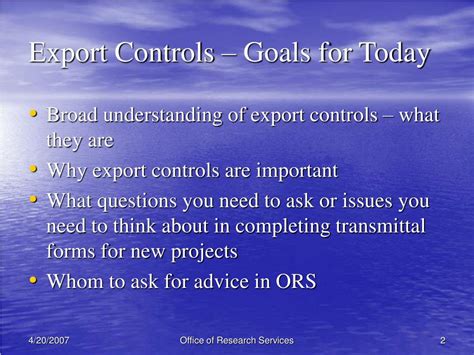 Ppt Export Controls What Are They And Why Do They Matter Powerpoint
