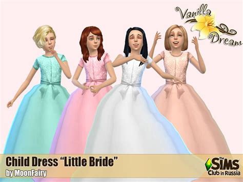 Everything For Your Sims Child Dress Little Bride For Project Vanilla