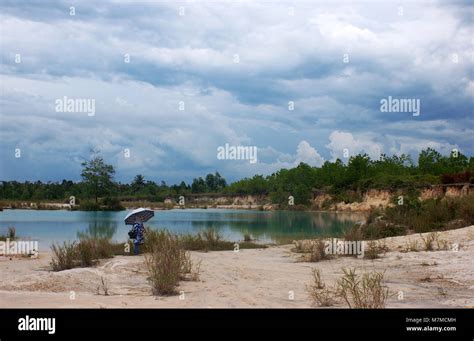 Danau Biru Lake Singkawang West Kalimantan Indonesia Stock Photo Alamy
