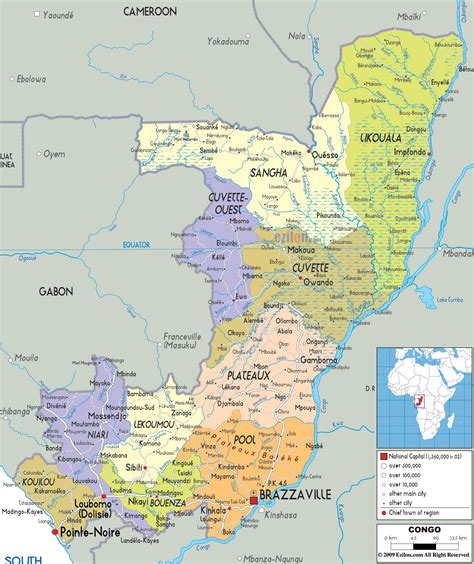 Large Political And Administrative Map Of Congo With Roads Cities And