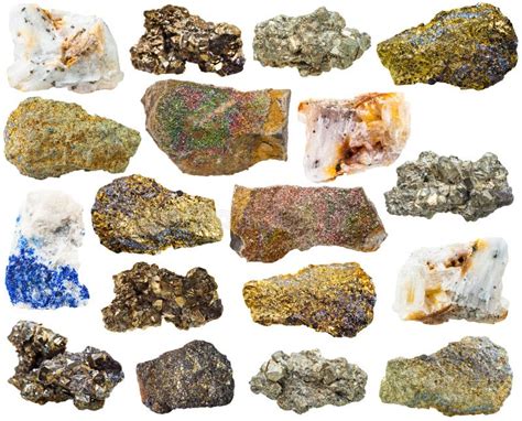 Piedras Y Rocas Minerales De Gema De La Diversa Pirita Imagen De