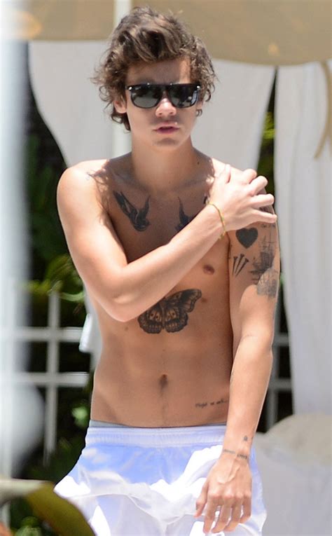 Shirtless Harry Styles Makes A Splash In Miami E Online